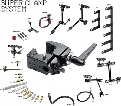 Kapëse studio Manfrotto 043 Sky Hook, hapje 25 65mm, e zezë - 4