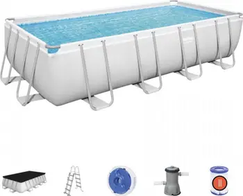 Pishinë mbi tokë Bestway Steel Pro MAX, 488x244x122 cm, set, gri e errët