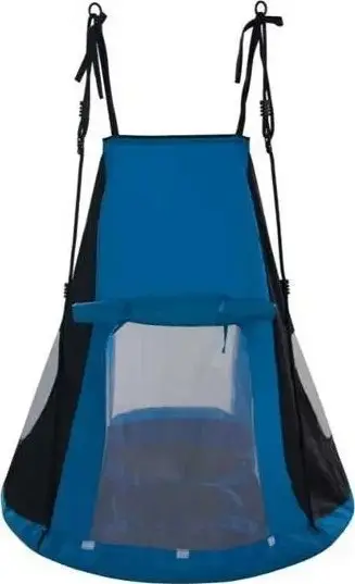Luhatëse fëmijësh Spartan Nest Swing me çadër, 110 cm, blu