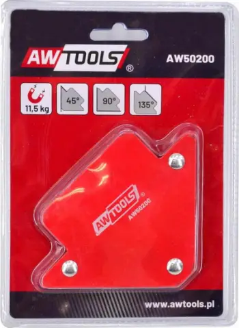 Magnet këndor saldimi AWTOOLS AW50200, 11.5kg, 82x120x13mm, i kuq
