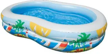 Pishinë fryrëse Intex Swim Center Ocean Side, 2.6m x 1.6m, vinil i qëndrueshëm, shumëngjyrëshe