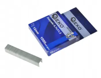 Kapëse zyre GEKO, 12mm, 1000 copë, çelik i galvanizuar