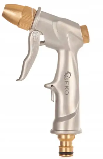 Pistole ujitëse kopshti Garden Hose Gun, metalike, shumëfunksionale, e argjendtë