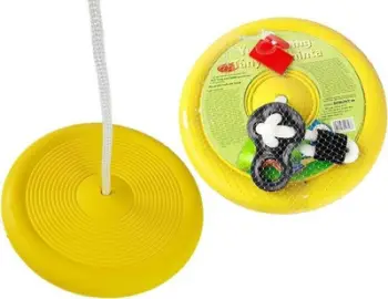 Luhatëse kopshti Ecotoys Round Garden Plate 423, diametër 28 cm, ngarkesë 50 kg, e verdhë