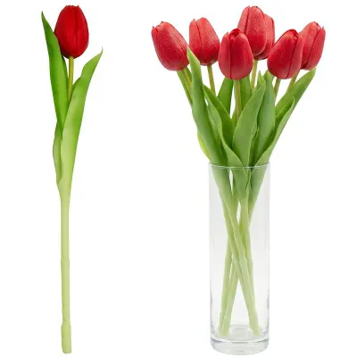 Lule artificiale Saska Garden Tulip, 31cm, tulipan, e kuqe - 1
