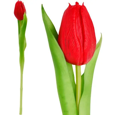 Lule artificiale Saska Garden Tulip, 31cm, tulipan, e kuqe - 2