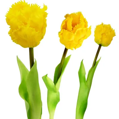 Lule artificiale Saska Garden Tulip, 38cm, dekor pranveror, e verdhë - 4
