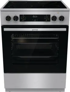 Shporet elektrik Gorenje GECS6C70XC, furrë 71L multifunksionale, pllaka vitrokeramike, inox argjendtë
