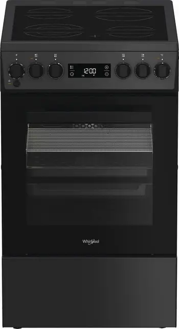 Shporet elektrik Whirlpool W5V8LCSA, pllaka qeramike, 60L, i zi
