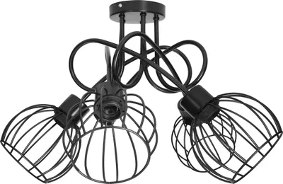 Luster tavani Orno MARBELLA, 5x60W, E27, e zezë - 1