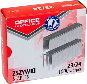 Kapëse zyre Office Products Staples 23/24, 1000 copë, çelik, argjendtë
