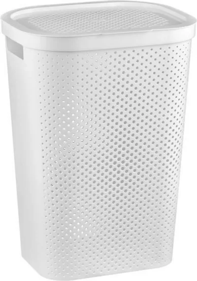 Shportë rrobash Curver Infinity, 60L, me kapak, e bardhë - 1
