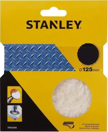 Kapuç lustruese Stanley STA32202, 125mm, lesh natyral, e bardhë