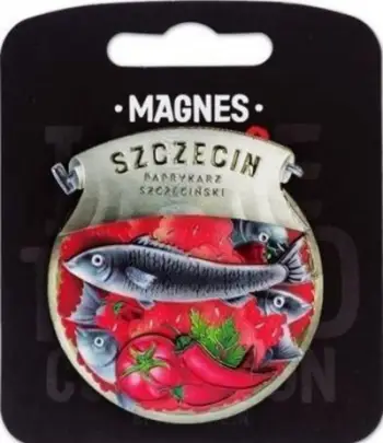 Magnet frigoriferi I Love Poland Szczecin ILP-MAG-D-SZCZ-15, suvenir dekorativ, shumëngjyrësh