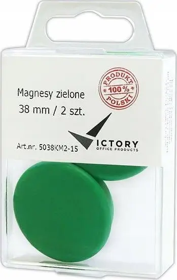 Magnetë Victory Office Products 5038KM2-155, 38mm, set 2 copë, ngjyrë neon e gjelbër