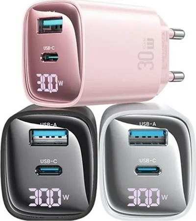 Karikues AC Usams CC229, 30W GaN, USB dhe USB C, i bardhë - 3
