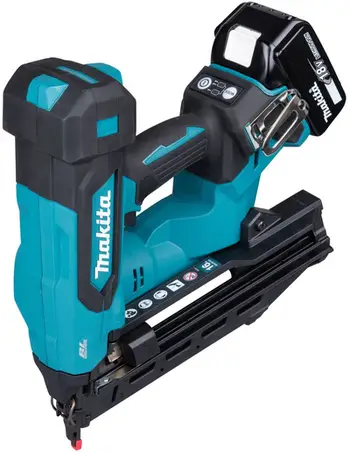 Pistoletë gozhdimi Makita DBN610ZJ, 18V, 2x5.0Ah, kaltërosh e zezë