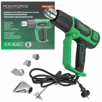 Pistoletë termike Rockforce RF-HG65-2000LED, 2000W, 600°C, me 4 gryka