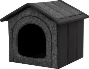 Shtëpizë qenësh Hobbydog R5 Kennel, lëkurë ekologjike, madhësia 5, e zezë