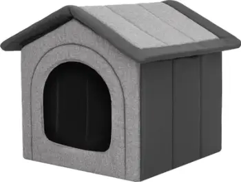 Shtëpizë për qen Hobbydog R5 Kennel, ECO Linen, Oxford, grafit