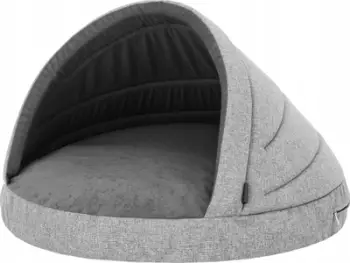 Shtëpizë shtrati për qen Cave 2in1, 65x65x50 cm, për mace dhe qen të vegjël, gri