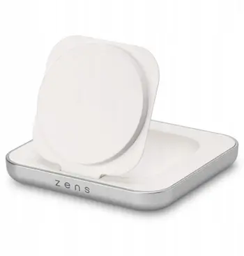 Karikues magnetik ZENS Nightstand, Qi2 MagSafe, 15W, i bardhë