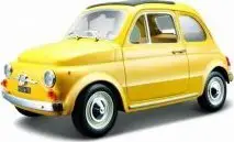 Maket veture Bburago Fiat 500 F, metal, shkallë 1:24, i bardhë