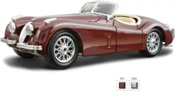 Maketi veturë Bburago Jaguar XK 120 Roadster 1948, 1:24, die cast, burgundy