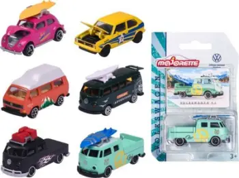 Makina lodër metalike Majorette 212055004, seri Volkswagen, shumëngjyrëshe