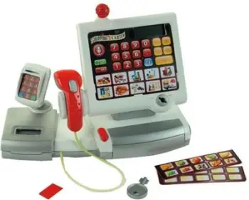 Arkë lodër Klein Store Cash Register GXP-610760, me skaner, set me monedha dhe kartë, shumëngjyrëshe