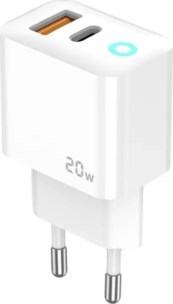Karikues muri JELLICO EU11, PD 20W, 1x USB C 1x USB QC3.0, i bardhë