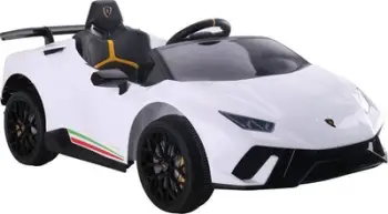Makina elektrike për fëmijë Lean Sport Lamborghini Huracan, 12V, 4 motorë, e bardhë
