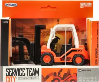 Makina lodër pirunggites Mega Creative Forklift Truck MC WB 120, pull back, plastike, shumëngjyrëshe