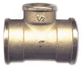 Pjesë lidhëse TDM Brass TEE 750/206, bronz, filetë e brendshme