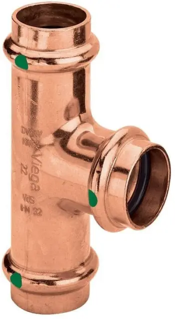 Pjesë T bakri Viega Profipress 291914, 15x12x15mm, për tub bakri