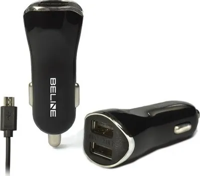 Karikues për makinë Beline 2x USB-A 2.1 A (Beli0004), i zi - 1