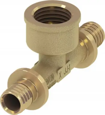 Pjesë lidhëse bronzi Tece Brass Tee FI 769520, 20mm x 1/2" x 20mm