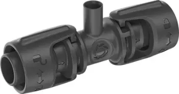 Pjesë lidhëse T për spërkatës Gardena Micro Drip, 13 mm, e zezë
