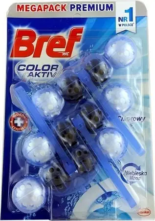 Aromatizues tualeti Bref WC Fresh Blue Active Chlorine, Mega Pack, 6 copë, blu