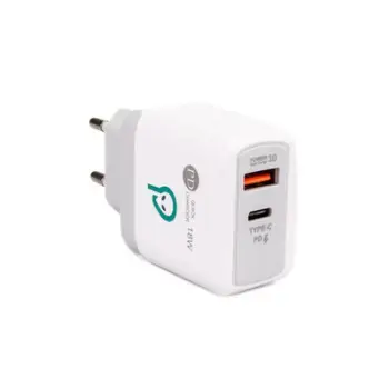 Karikues muri Spacer SPAR-DUOQ-01, 18W, Quick Charge, i bardhë