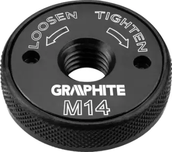 Arrë vetëbllokuese për gërrmues këndor Graphite Quick Clamping 56H421, M14, për disqe 115 230 mm