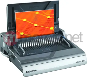 Makinë lidhëse Fellowes Galaxy E, elektrike, për krehër plastik, e zezë argjendtë