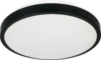 Plafonjere Selene, 2xE27 60W, IP54, e zezë