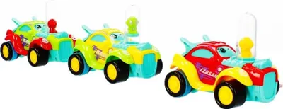Makinë lodër garuese Mega Creative Car Race, pull back, me figurë lëvizëse, multikolor - 3