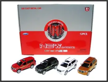 Makinë lodër Hipo Toyota Prado HXFY072, metalike, 12cm, me drita dhe zë, shumëngjyrëshe