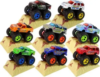 Makinë lodër Leantoys Suspension Car, Monster Truck, me rampë, shumëngjyrëshe