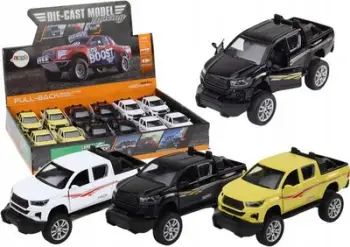 Makine lodër off-road Leantoys Die-Cast, me rimorkio, ngjyra te perziera