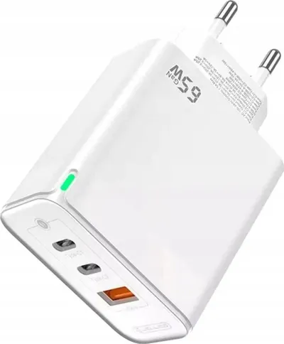 Karikues rrjeti GaN 65W, 2x USB C, USB A, me kabllo USB C - 4