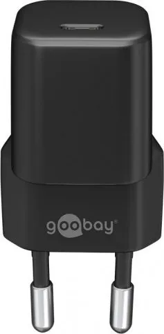 Karikues USB Goobay Nano, USB C PD, 30W, i zi - 1