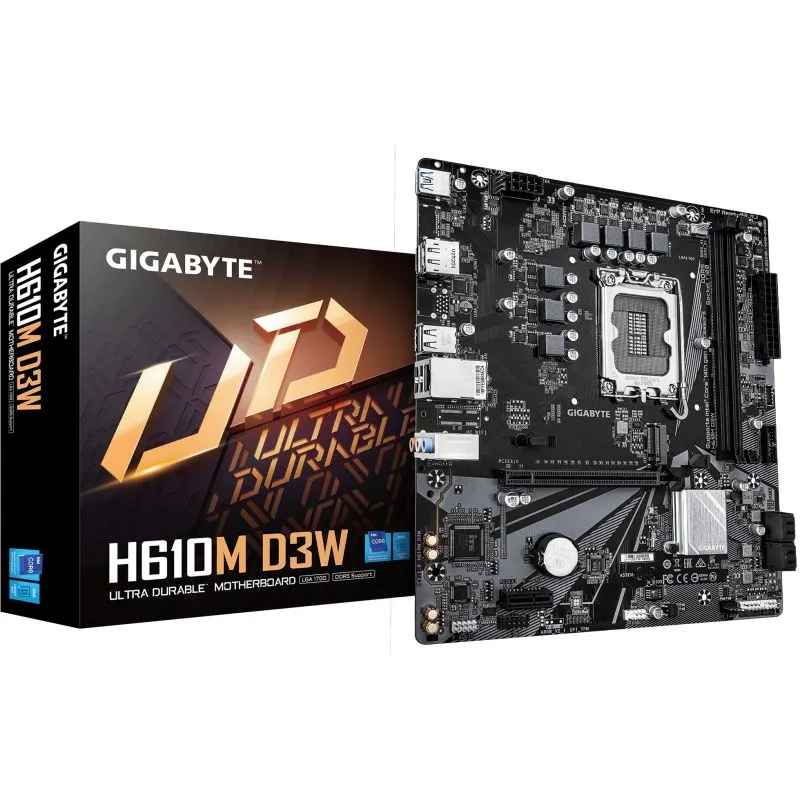 Plakë amë Gigabyte H610M D3W, DDR5, Socket 1700, Micro ATX - 1